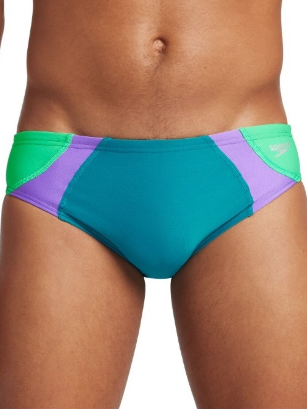 Speedo Men's Colorblock One Briefs Blue Aquarium sz 28